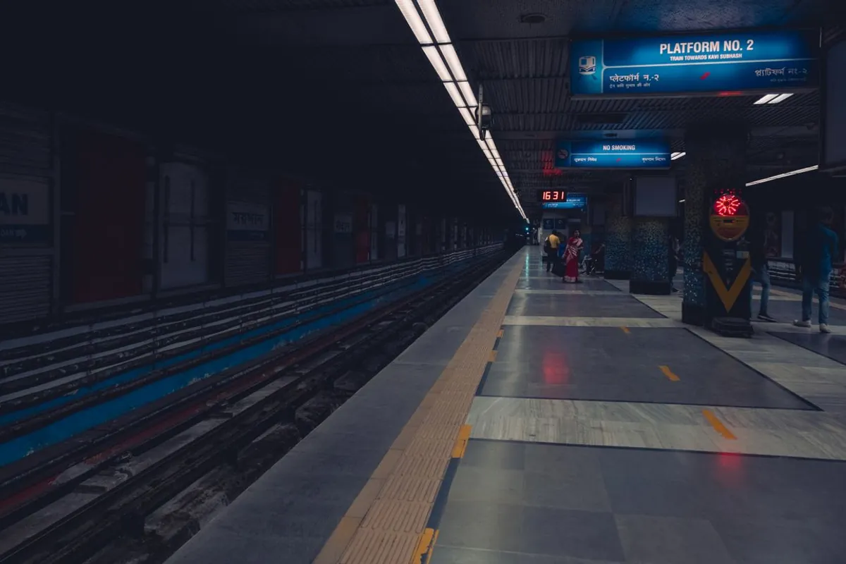 Namma Metro train at a station